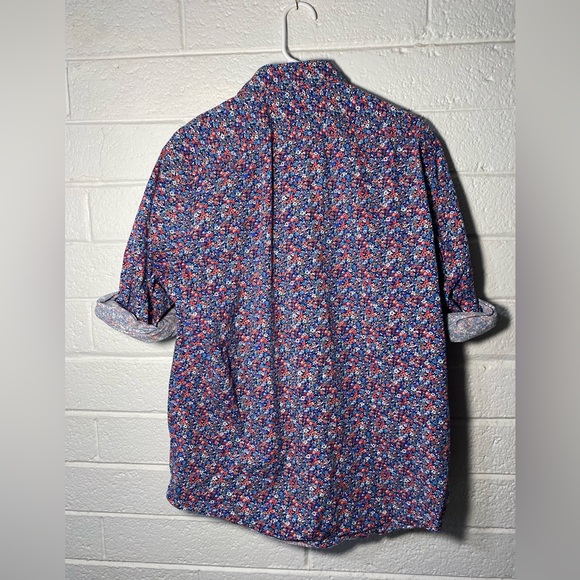 Mens Floral Longsleeve Button Up Premier Stretch Flex Apt.9 Large Shirt Slim Fit - Picture 2 of 6